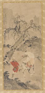 Landskap: A Dappled Horse and a Horseman, 1500-tallet. av Unbekannt