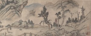 Landskap, tidlig på 1900-tallet, falsk dato fra 1577. av Unbekannt