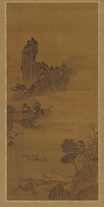 Landskap med fergebåter, Qing-dynastiet, 1700-tallet. av Unbekannt