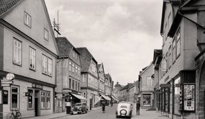 Langestrasse, Buckeburg, Tyskland, ca 1930-tallet av Unbekannt