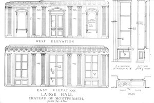 Stor sal, Chateau of Montfermeil, Paris, 1924 av Unbekannt