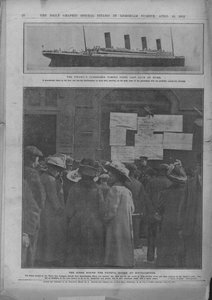 Last Look at Home, og The Fateful Board i Southampton, 20. april 1912. av Unbekannt