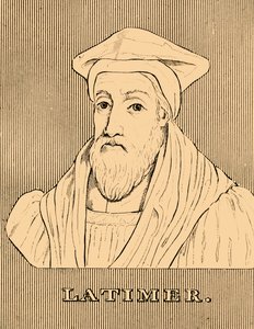 Latimer, c1487-1555, 1830. av Unbekannt