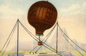 Lansering av Montgolfier Brothers-ballongen, juni 1783, 1932. av Unbekannt