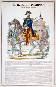 Le General Cavaignac 28. juni 1848, Frankrike. Fargelitografi. Privat samling av Unbekannt