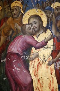 The Kiss of Judas Fresco fra Church of Saint Sepulcher i Jerusalem, Israel av Unbekannt