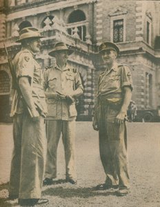 Ledere i Burma-kampanjen møttes i Rangoon etter at byene falt 3. mai 1945, 1945 av Unbekannt