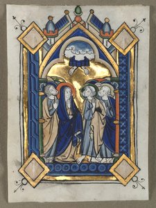 Leaf excised from a Psalter: The Ascension, ca. 1260. av Unbekannt