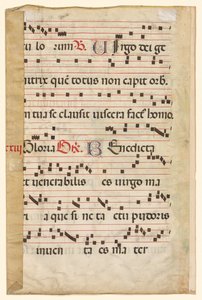 Leaf from a Gradual with Music verso, ca. 1420-1450. av Unbekannt