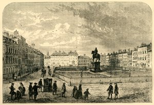 Leicester Square, ca 1750, 1881. av Unbekannt