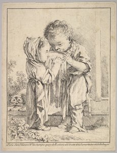 The Little Milk Drinkers, 1700-tallet. av Unbekannt