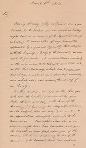 Brev til Benjamin West, president for Royal Academy, 1803 1904 av Unbekannt
