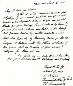 Brev skrevet til innenriksminister John Russell 1792-1878 av konene til Tolpuddle-martyrene, av Unbekannt