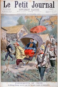 Li Hung-chang eskortert av russiske og japanske tropper, Kina, 1900 av Unbekannt