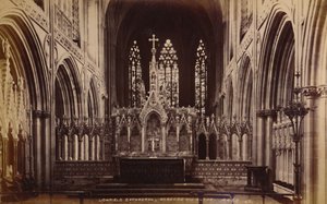 Lichfield Cathedral, Reredos and Altar, 1929. av Unbekannt