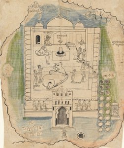 Linga Temple Compound, sent på 1800-tallet. av Unbekannt