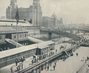 Liverpool Landing Stage er en av de mest interessante elvefrontene i Storbritannia, 1937 av Unbekannt