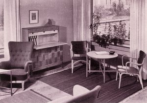 Stuemøbler av Carl-Axel Acking, laget av A.B. Svenska Mobelfabrikerna, 1949. av Unbekannt