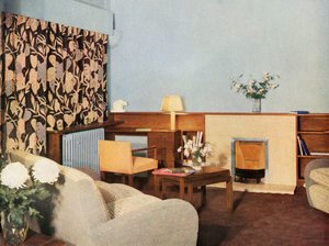 Stue i Miss Dinshaws leilighet, Stockleigh Hall, Regents Park, Gordon Russell Ltd., 1937 av Unbekannt