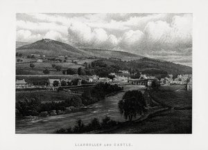Llangollen og slottet, Denbighshire, Nord-Wales, 1896 av Unbekannt