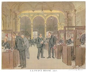 Lloyds rom. 1927 - Som sett av en slagkunstner, 1928 av Unbekannt