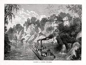 Laster en bomullsdamper, 1877 av Unbekannt