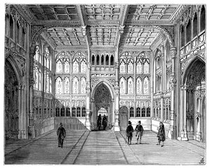Lobbyen til Houses of Commons, London, 1900 av Unbekannt
