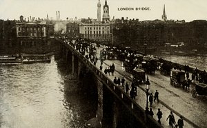 London Bridge, slutten av 1800-begynnelsen av 1900-tallet. av Unbekannt