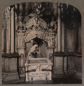 Ser fra engelens kapell, til den hellige grav, Jerusalem, ca 1900 av Unbekannt