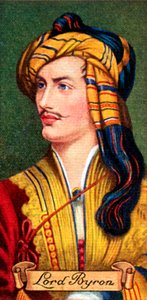 Lord Byron, hentet fra en serie sigarettkort, 1935 av Unbekannt