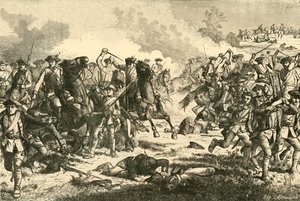 Loudons Cavalry Charge ved Kunersdorf, 1759, 1890. av Unbekannt