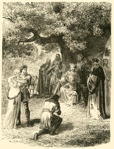 Louis IX, Dispensing Justice in the Forest of Vincennes, 1200-tallet, 1890. av Unbekannt