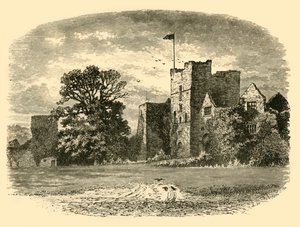 Ludlow Castle fra inngangsporten, 1898. av Unbekannt