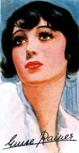 Luise Rainer, 1910-, to ganger Oscar-vinnende filmskuespillerinne, 20. århundre av Unbekannt