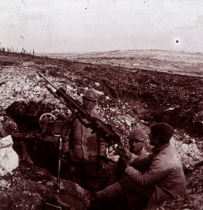 Maskingevær, Mount Kemmel, Flandern, Belgia, c1914-c1918 av Unbekannt