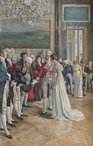 Madame Bonaparte mottar ambassadører ved Tuileriene, 1896 av Unbekannt