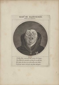 Madame de Maintenon forkledd som en munk, ca 1690. av Unbekannt