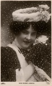 Madge Lessing , tysk skuespillerinne, c1906 av Unbekannt