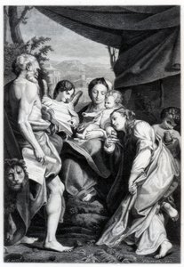 Madonna og barn med St. Hieronymus og Maria Magdalena Dagen, 1525-1528 1870 av Unbekannt