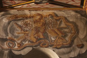 Madrona, sogn til Saint Peter. Kirken. Interiør. Skibet. Veggmalerier. Detalj. Barokk. av Unbekannt