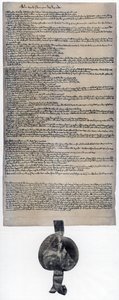 Magna Carta, engelsk charter opprinnelig utstedt i 1215 av Unbekannt