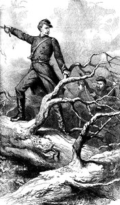 Major Theodore Winthrop ved Big Bethel, Virginia, 1861 c1880 av Unbekannt