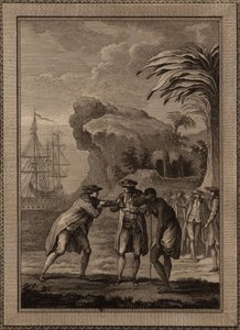 Mann selger en slavekvinne, 1775. av Unbekannt