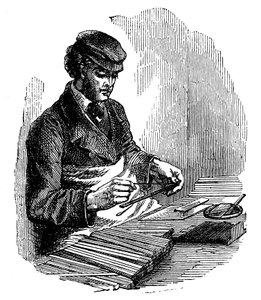 Produksjon av blyanter, 1872 av Unbekannt