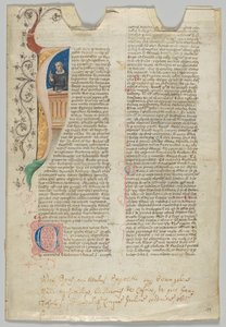 Manuskriptblad, italiensk, 1300-tallet. av Unbekannt