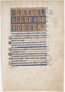 Manuskriptblad fra en kongelig psalter, 1250-70. av Unbekannt
