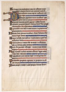 Manuskriptblad fra en kongelig psalter, 1200-tallet. av Unbekannt