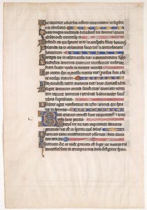 Manuskriptblad fra en kongelig psalter, 1200-tallet. av Unbekannt