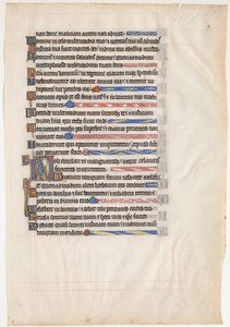 Manuskriptblad fra en kongelig psalter, britisk, 1200-tallet. av Unbekannt