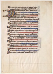 Manuskriptblad fra en kongelig psalter, britisk, 1200-tallet. av Unbekannt